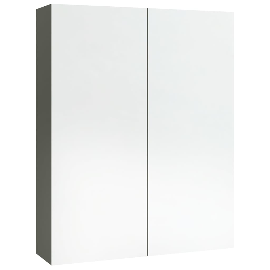 LED kylpyhuoneen peilikaappi 60x15x75 cm MDF harmaa - Sisustajankoti.fi
