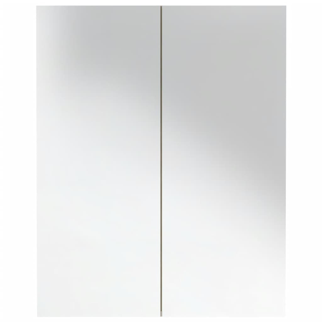 LED kylpyhuoneen peilikaappi 60x15x75 cm MDF valkoinen ja tammi - Sisustajankoti.fi