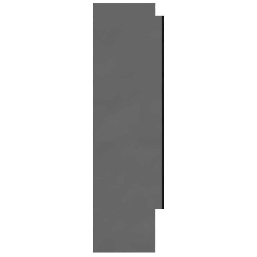 LED kylpyhuoneen peilikaappi 80x15x60 cm MDF kiiltävä harmaa - Sisustajankoti.fi