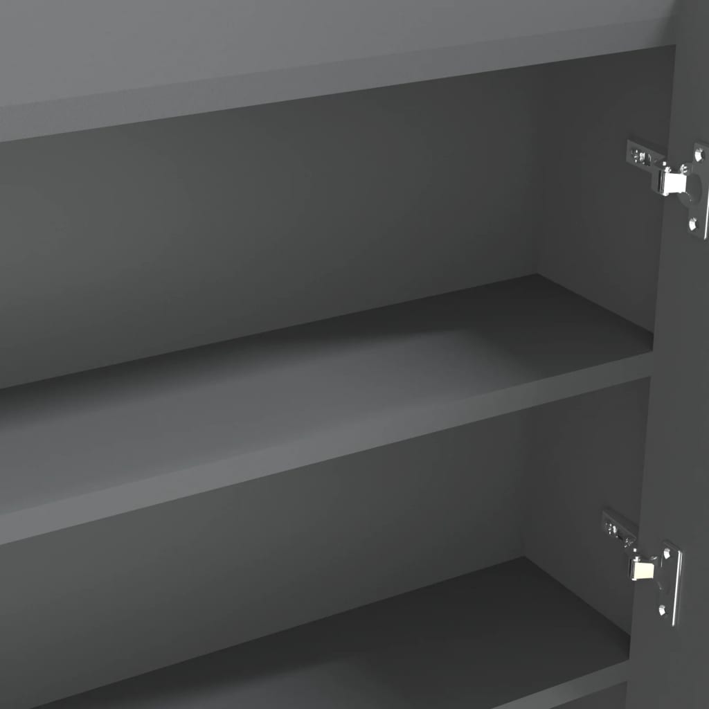 LED kylpyhuoneen peilikaappi 80x15x60 cm MDF harmaa - Sisustajankoti.fi
