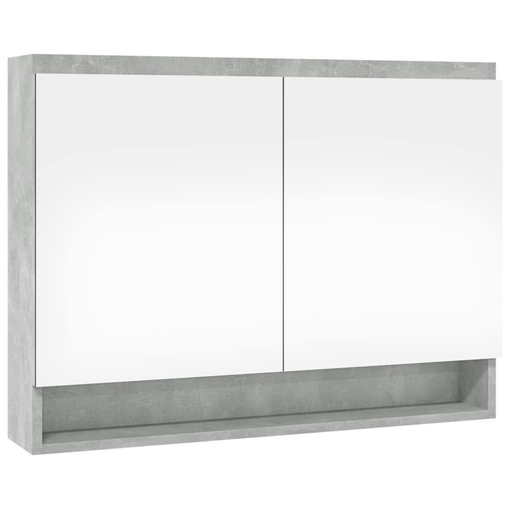 LED kylpyhuoneen peilikaappi 80x15x60 cm MDF betoninharmaa - Sisustajankoti.fi