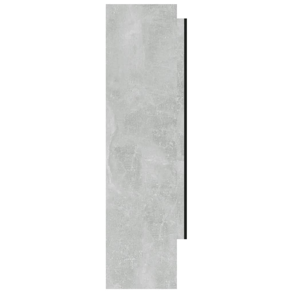 LED kylpyhuoneen peilikaappi 80x15x60 cm MDF betoninharmaa - Sisustajankoti.fi