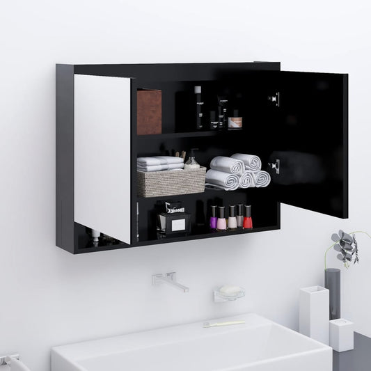 LED kylpyhuoneen peilikaappi 80x15x60 cm MDF antrasiitti - Sisustajankoti.fi