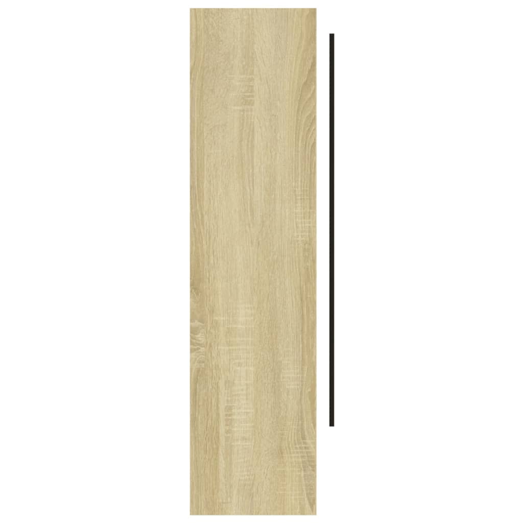 LED kylpyhuoneen peilikaappi 80x15x60 cm MDF valkoinen ja tammi - Sisustajankoti.fi