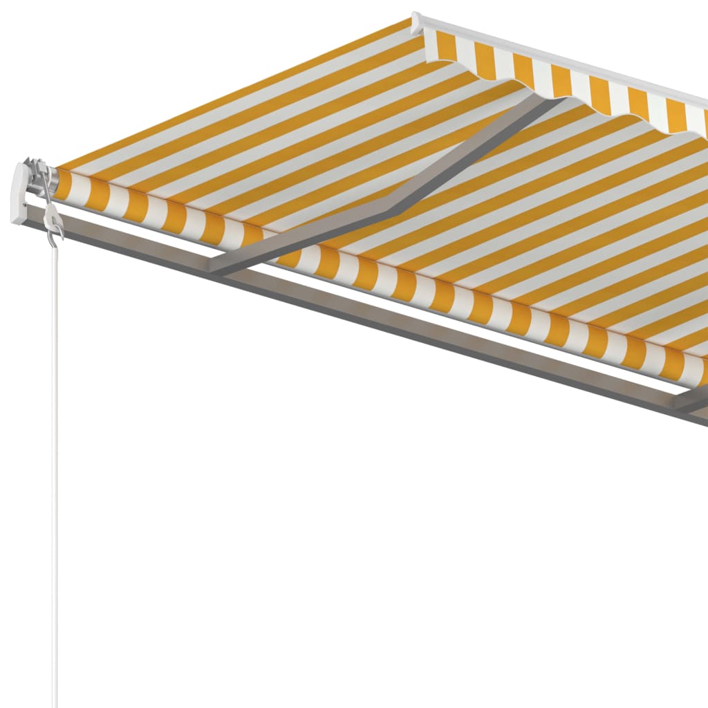 Automaattisesti sisäänkelattava markiisi 350x250cm keltavalk. - Sisustajankoti.fi