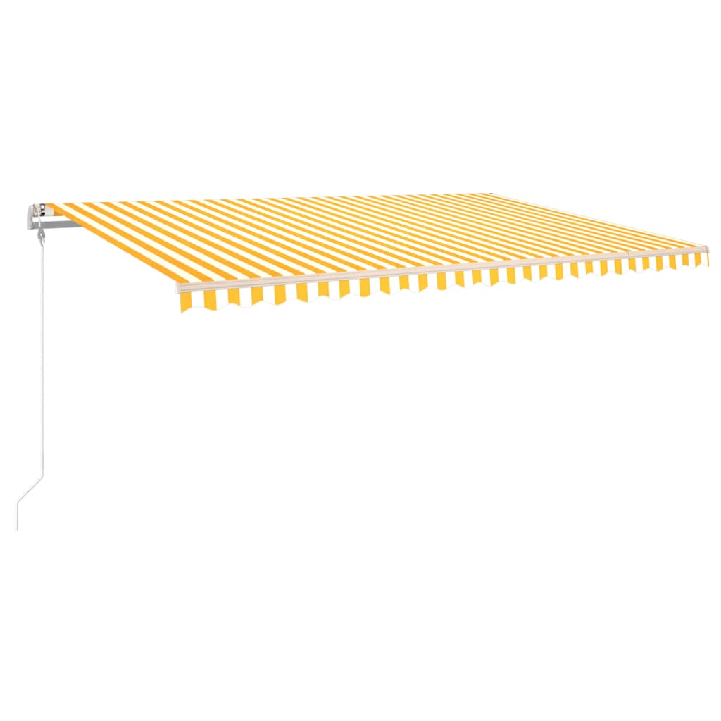 Automaattisesti sisäänkelattava markiisi 500x300 cm keltavalk. - Sisustajankoti.fi