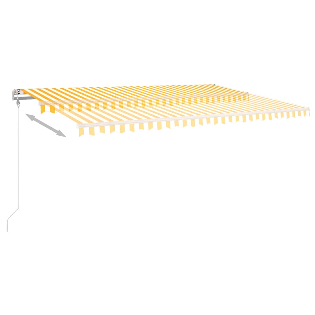 Automaattisesti sisäänkelattava markiisi 500x300 cm keltavalk. - Sisustajankoti.fi
