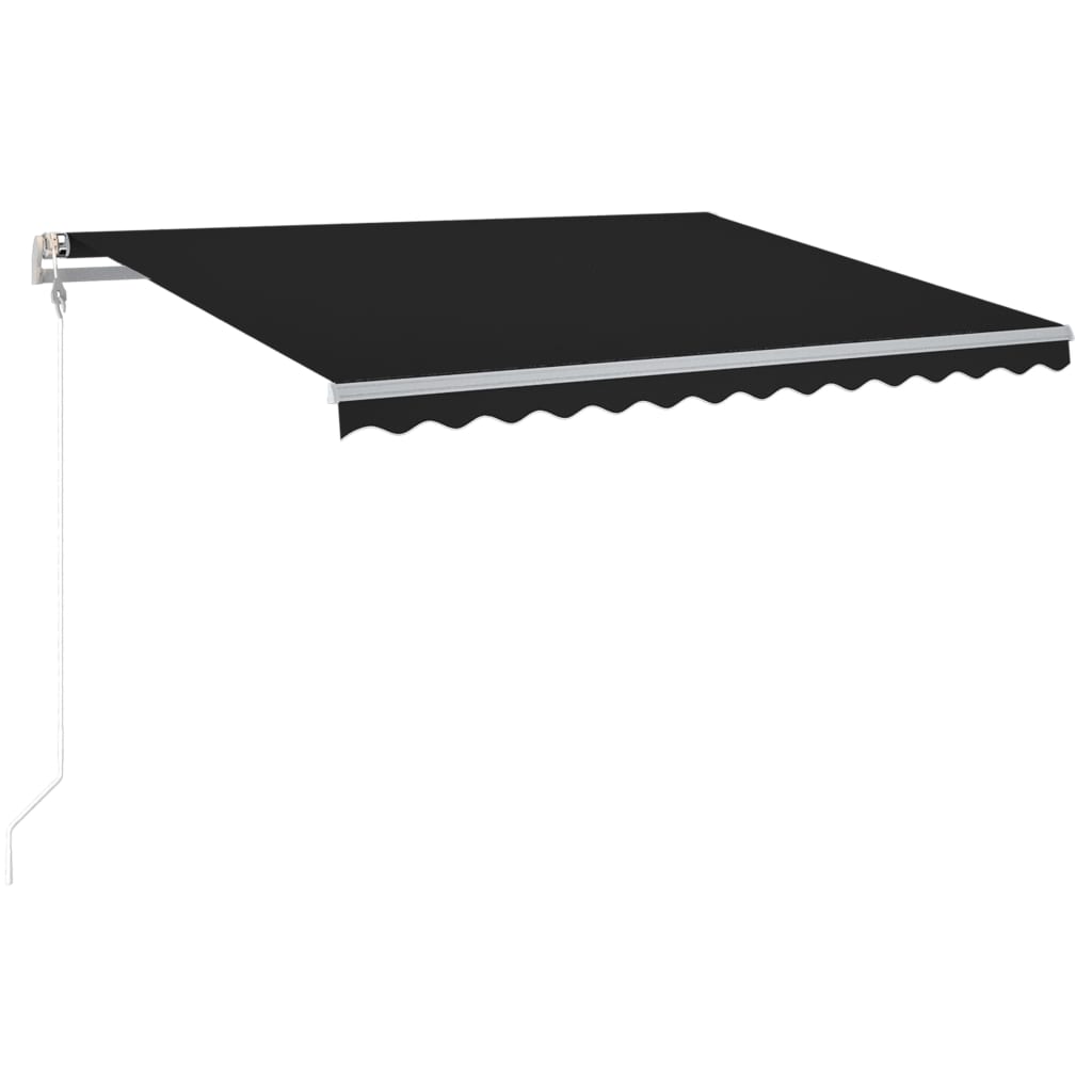 Sisäänkelattava markiisi LED/tuulisensori 400x350cm antrasiitti - Sisustajankoti.fi