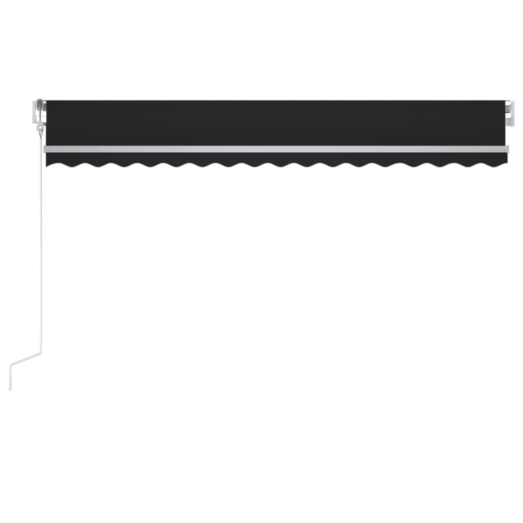 Sisäänkelattava markiisi LED/tuulisensori 400x350cm antrasiitti - Sisustajankoti.fi