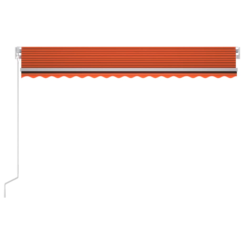 Sisäänkelattava markiisi LED/tuulisens. 400x350cm orans./rusk. - Sisustajankoti.fi