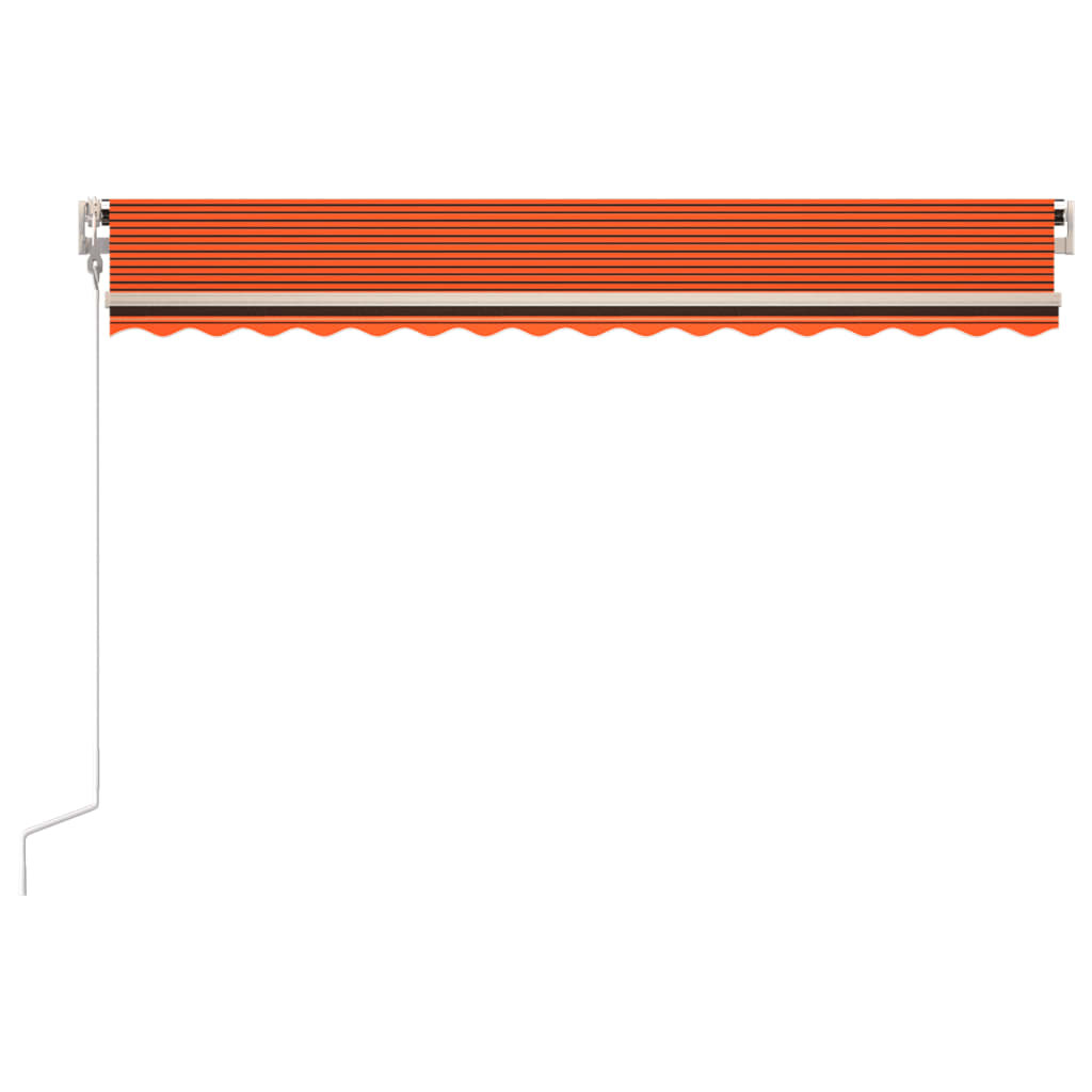 Automaattisesti sisäänkelattava markiisi 450x350cm oranssirusk. - Sisustajankoti.fi