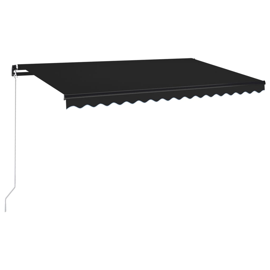 Manuaalisesti sisäänkelattava markiisi 400x350 cm antrasiitti - Sisustajankoti.fi