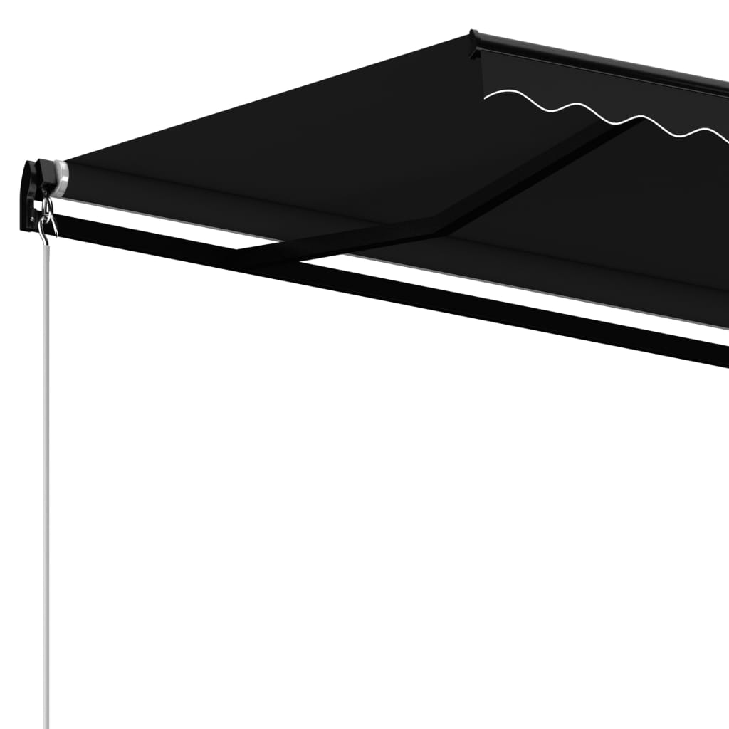 Manuaalisesti sisäänkelattava markiisi 400x350 cm antrasiitti - Sisustajankoti.fi