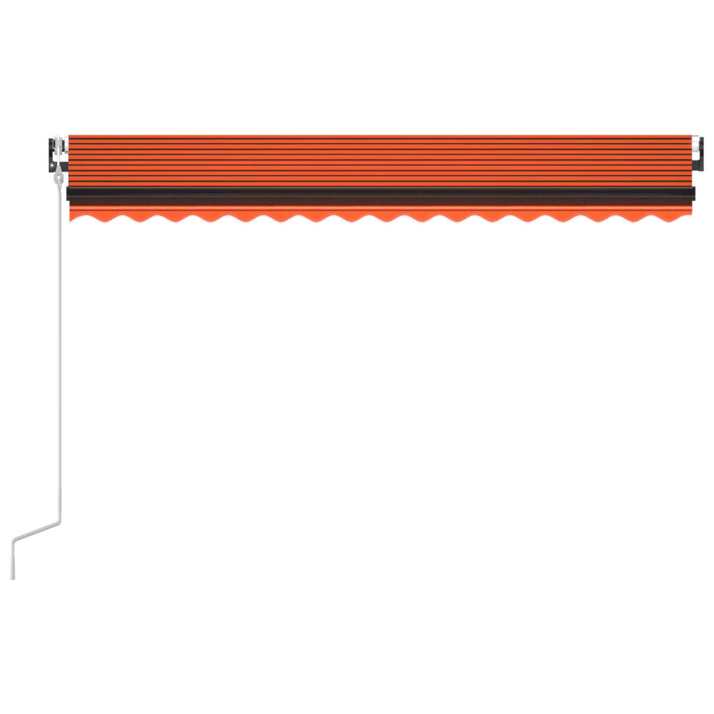 Automaattisesti sisäänkelattava markiisi 450x350cm oranssirusk. - Sisustajankoti.fi