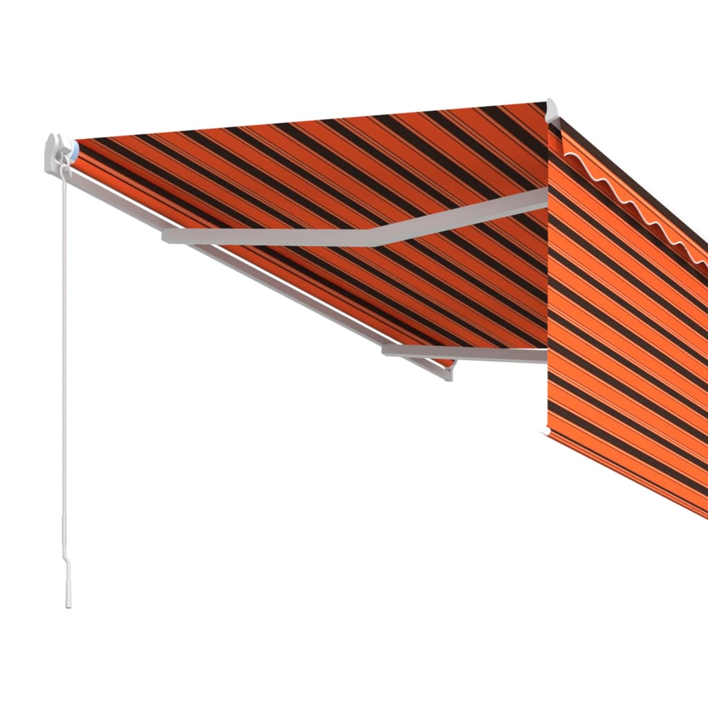 Manuaalisesti kelattava markiisi verhoilla 3x2,5m oranssiruskea - Sisustajankoti.fi