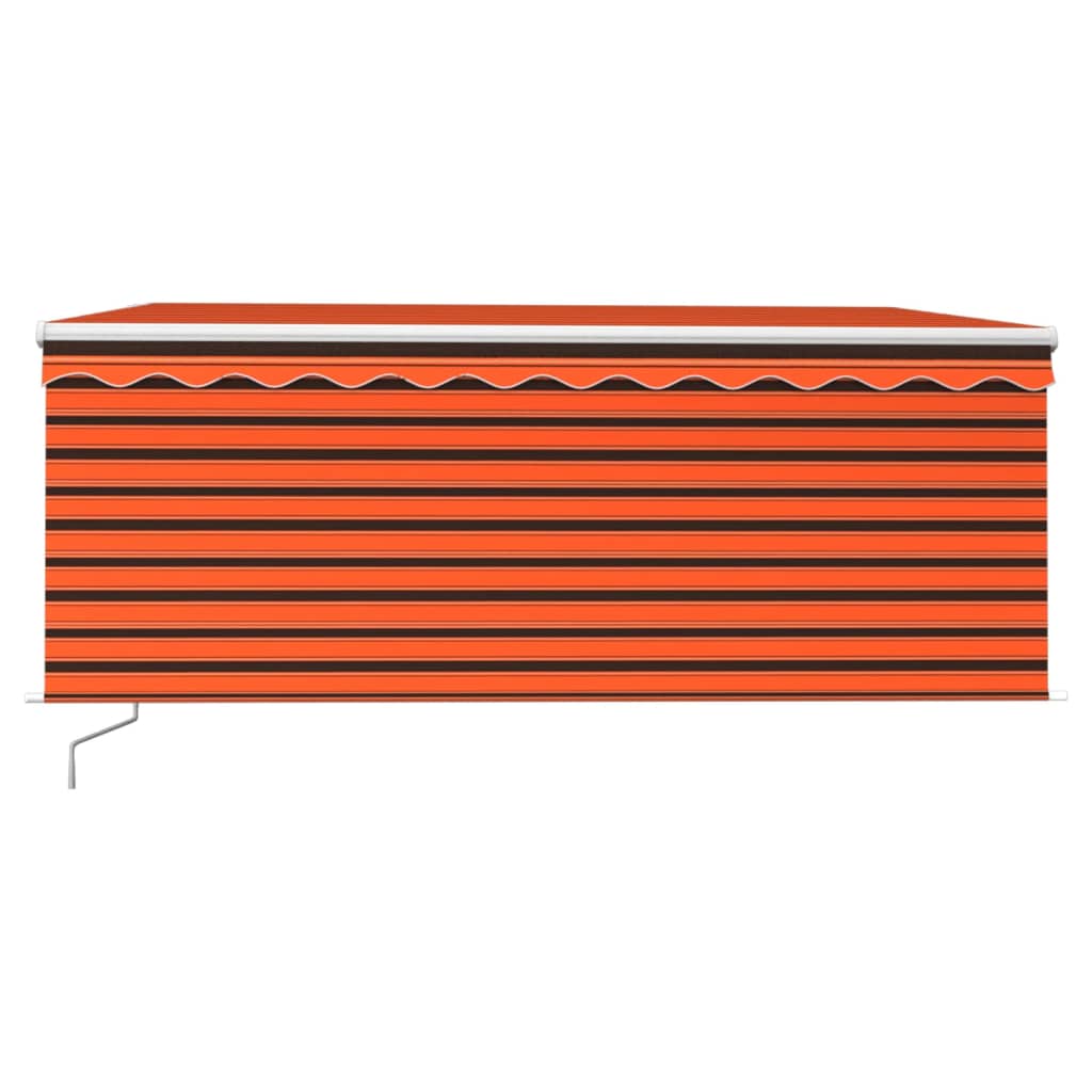 Manuaalisesti kelattava markiisi verhoilla 3x2,5m oranssiruskea - Sisustajankoti.fi