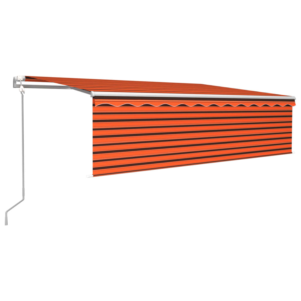 Automaattisesti kelattava markiisi verholla 5x3 m oranssiruskea - Sisustajankoti.fi