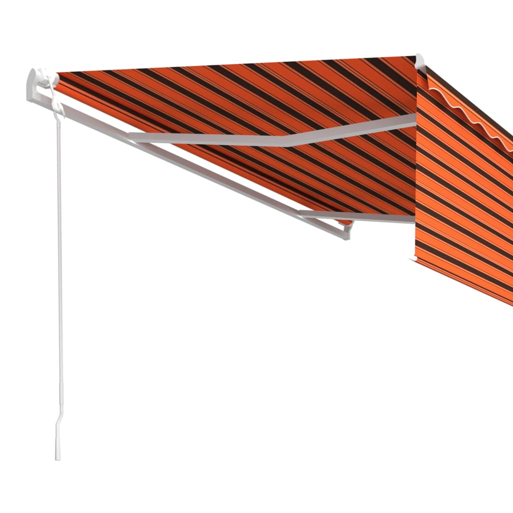 Automaattisesti kelattava markiisi verholla 5x3 m oranssiruskea - Sisustajankoti.fi