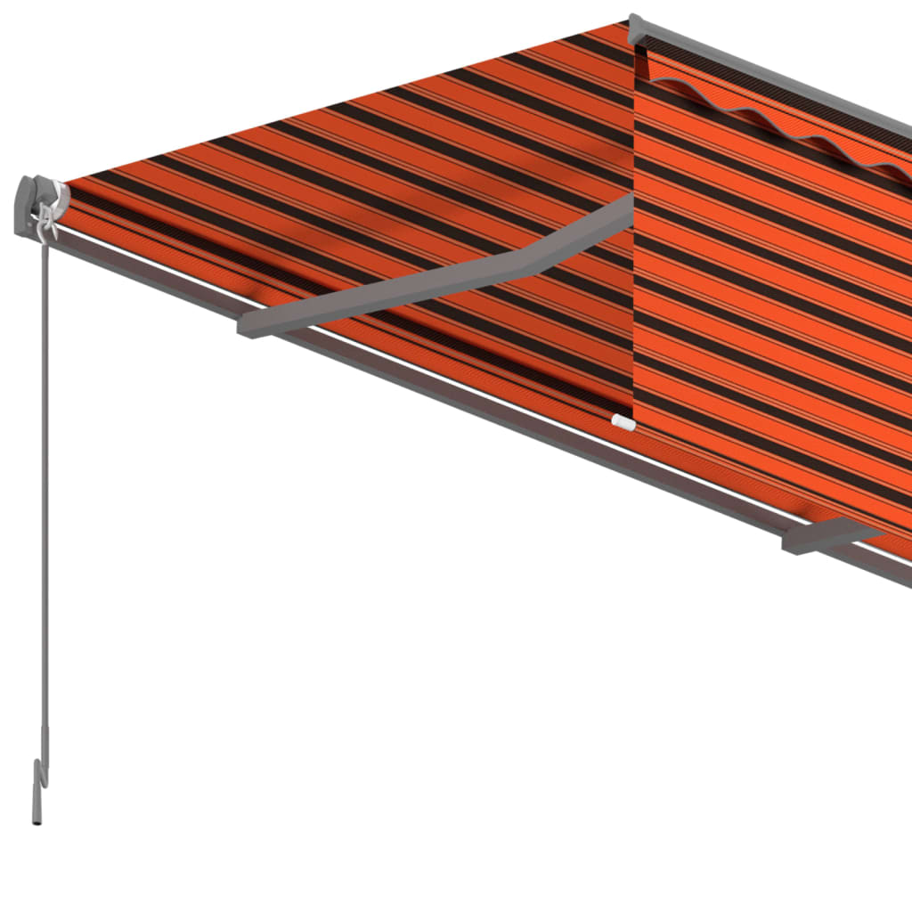 Manuaalisesti kelattava markiisi verhoilla 3x2,5m oranssiruskea - Sisustajankoti.fi