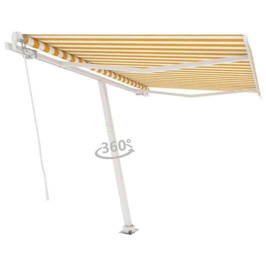 Vapaasti seisova sisäänkelattava markiisi 300x250 cm kel./valk. - Sisustajankoti.fi