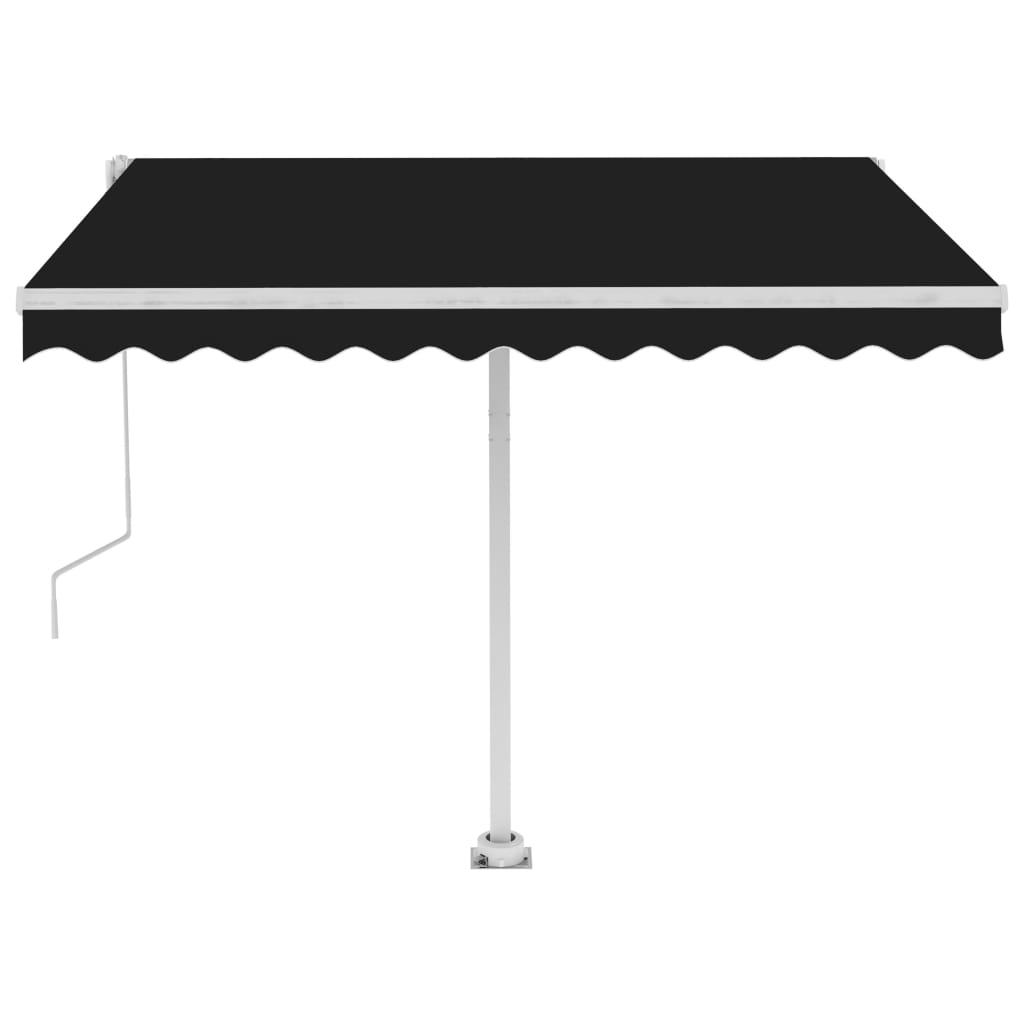 Vapaasti seisova sisäänkelattava markiisi 350x250cm antrasiitti - Sisustajankoti.fi