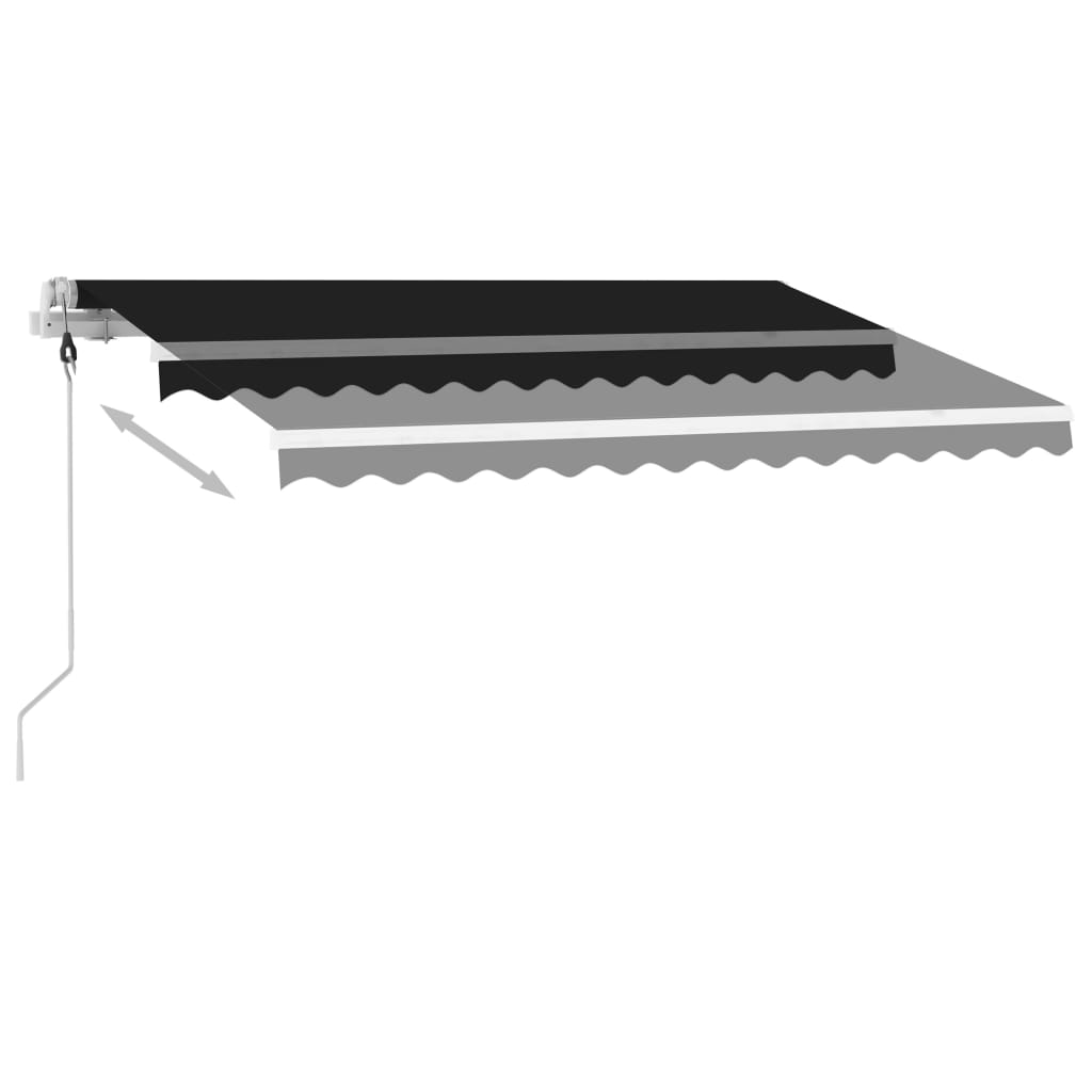 Vapaasti seisova sisäänkelattava markiisi 350x250cm antrasiitti - Sisustajankoti.fi