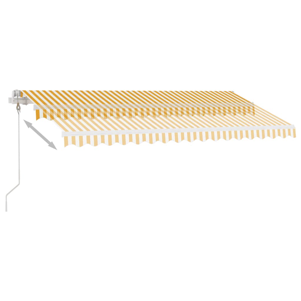 Sisäänkelattava markiisi LED/tuulisensori 400x350 cm keltavalk. - Sisustajankoti.fi
