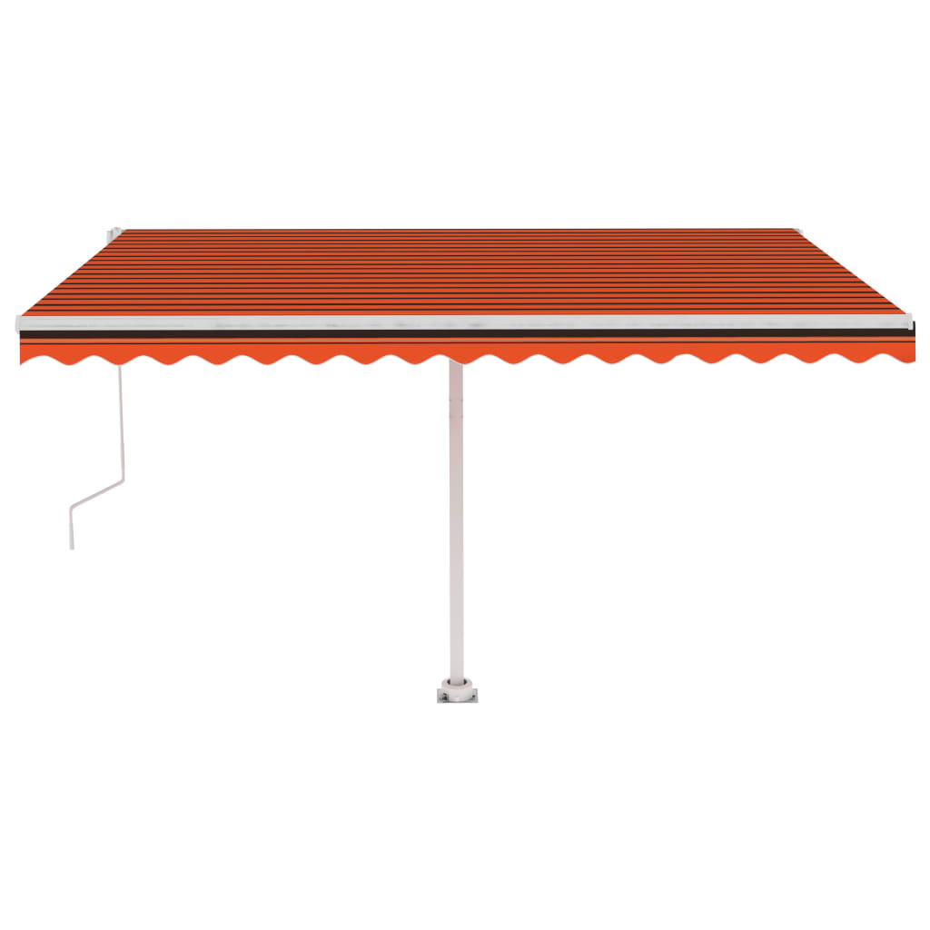 Sisäänkelattava markiisi LED/tuulisens. 400x350cm orans./rusk. - Sisustajankoti.fi