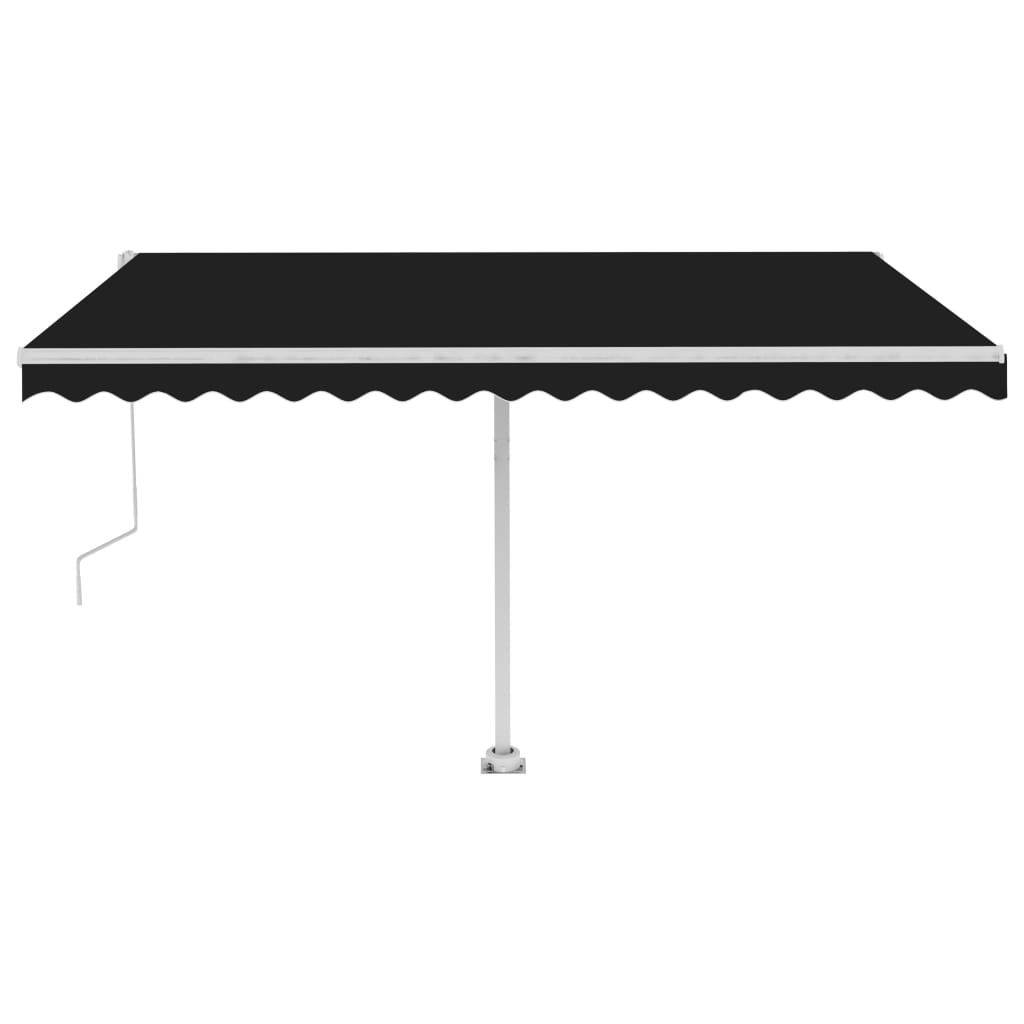 Vapaasti seisova sisäänkelattava markiisi 450x350cm antrasiitti - Sisustajankoti.fi