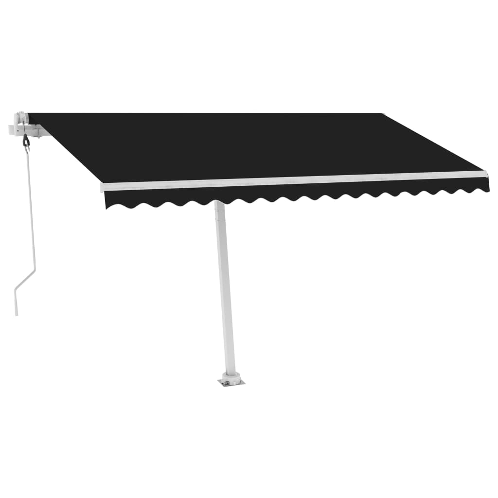 Vapaasti seisova sisäänkelattava markiisi 450x350cm antrasiitti - Sisustajankoti.fi
