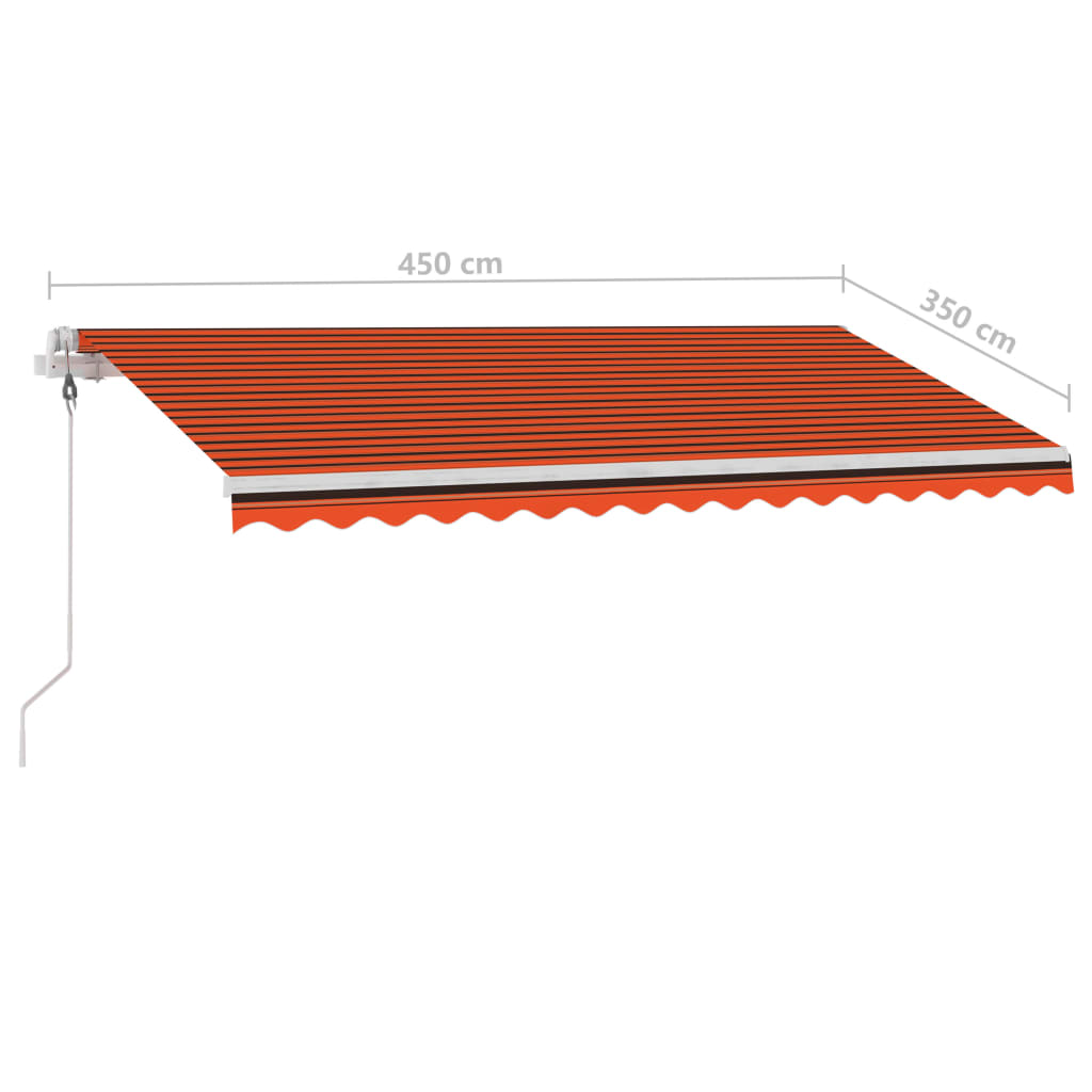 Vapaasti seisova sisäänkelattava markiisi 450x350cm orans.rusk. - Sisustajankoti.fi