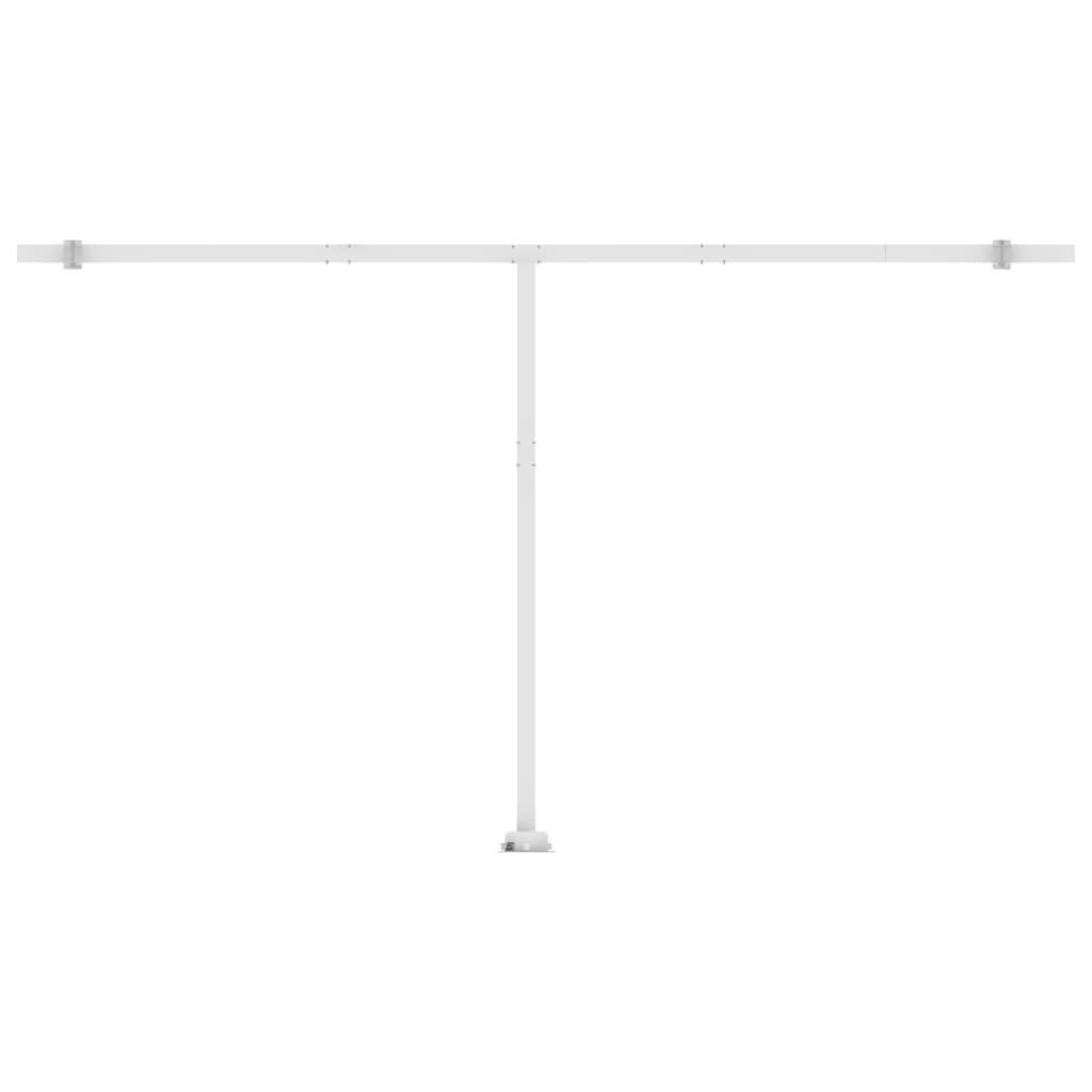 Käsin sisäänkelattava markiisi LEDillä 500x350cm keltavalkoinen - Sisustajankoti.fi