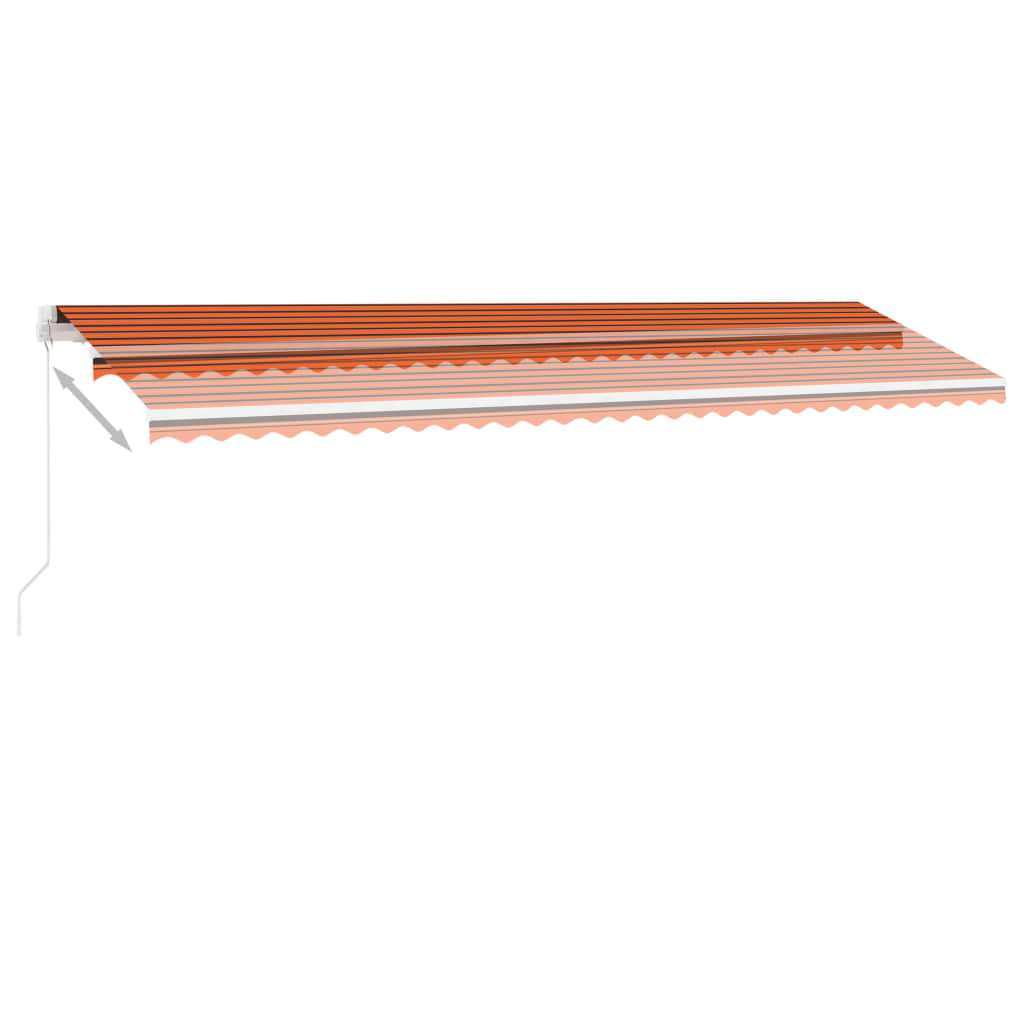 Vapaasti seisova sisäänkelattava markiisi 600x350 cm ora./rusk. - Sisustajankoti.fi
