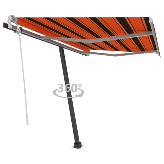 Vapaasti seisova kelattava markiisi 300x250 cm oranssiruskea - Sisustajankoti.fi