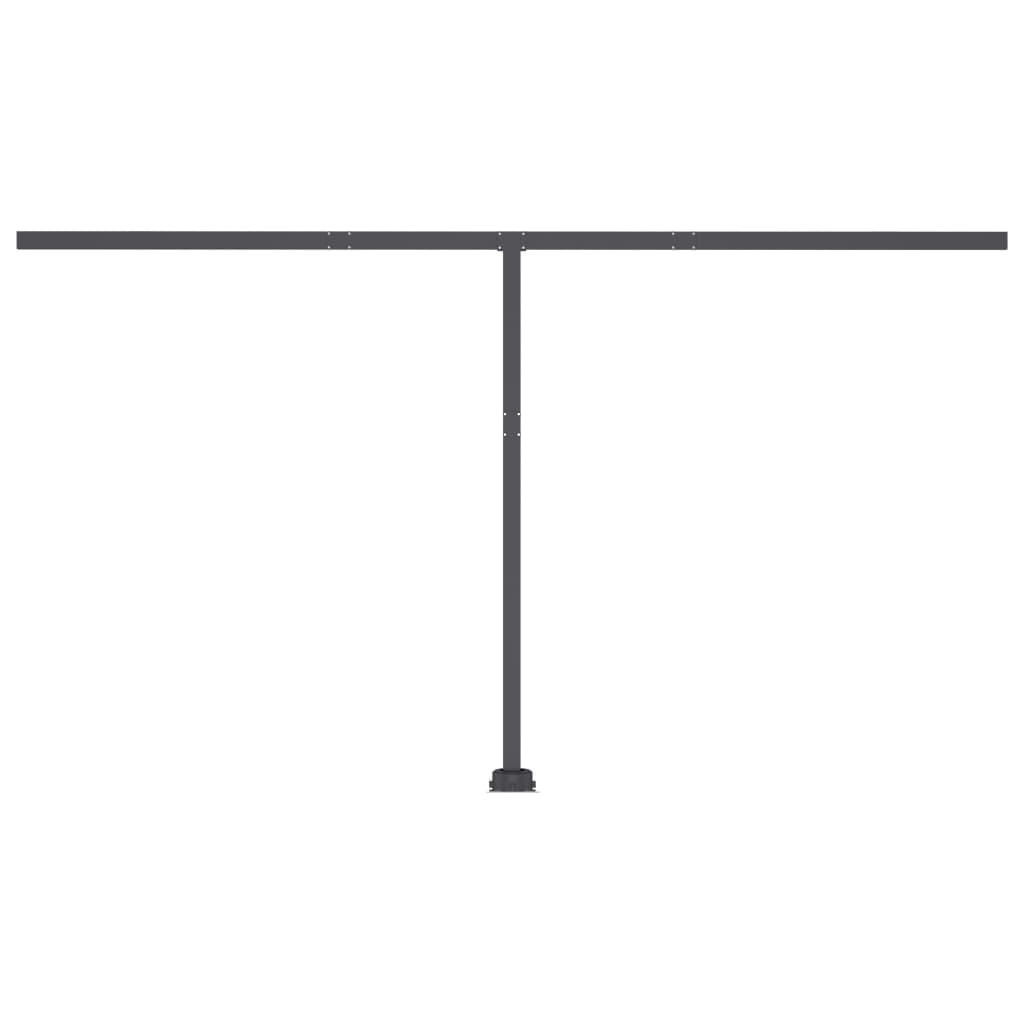 Vapaasti seisova sisäänkelattava markiisi 400x300 cm sinivalk. - Sisustajankoti.fi