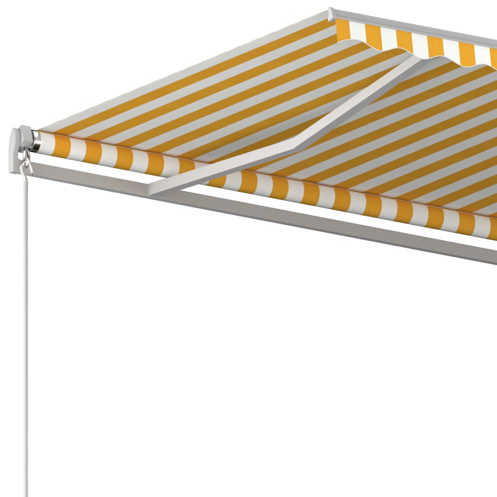 Vapaasti seisova sisäänkelattava markiisi 400x300 cm keltavalk. - Sisustajankoti.fi