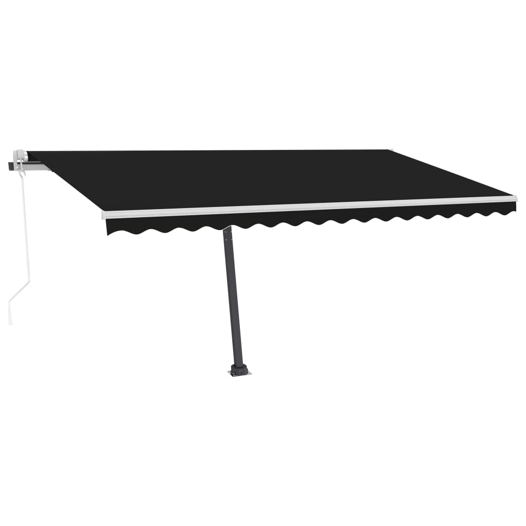 Vapaasti seisova sisäänkelattava markiisi 450x300cm antrasiitti - Sisustajankoti.fi