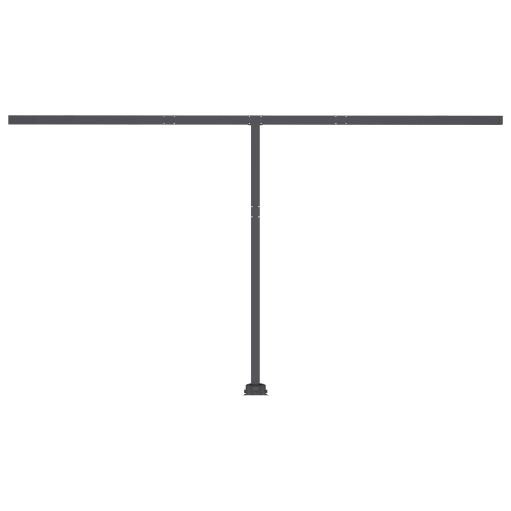 Vapaasti seisova sisäänkelattava markiisi 400x350 cm sinivalk. - Sisustajankoti.fi