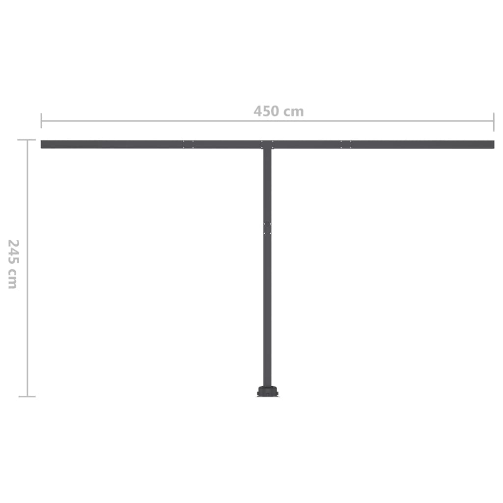 Vapaasti seisova sisäänkelattava markiisi 400x350 cm keltavalk. - Sisustajankoti.fi