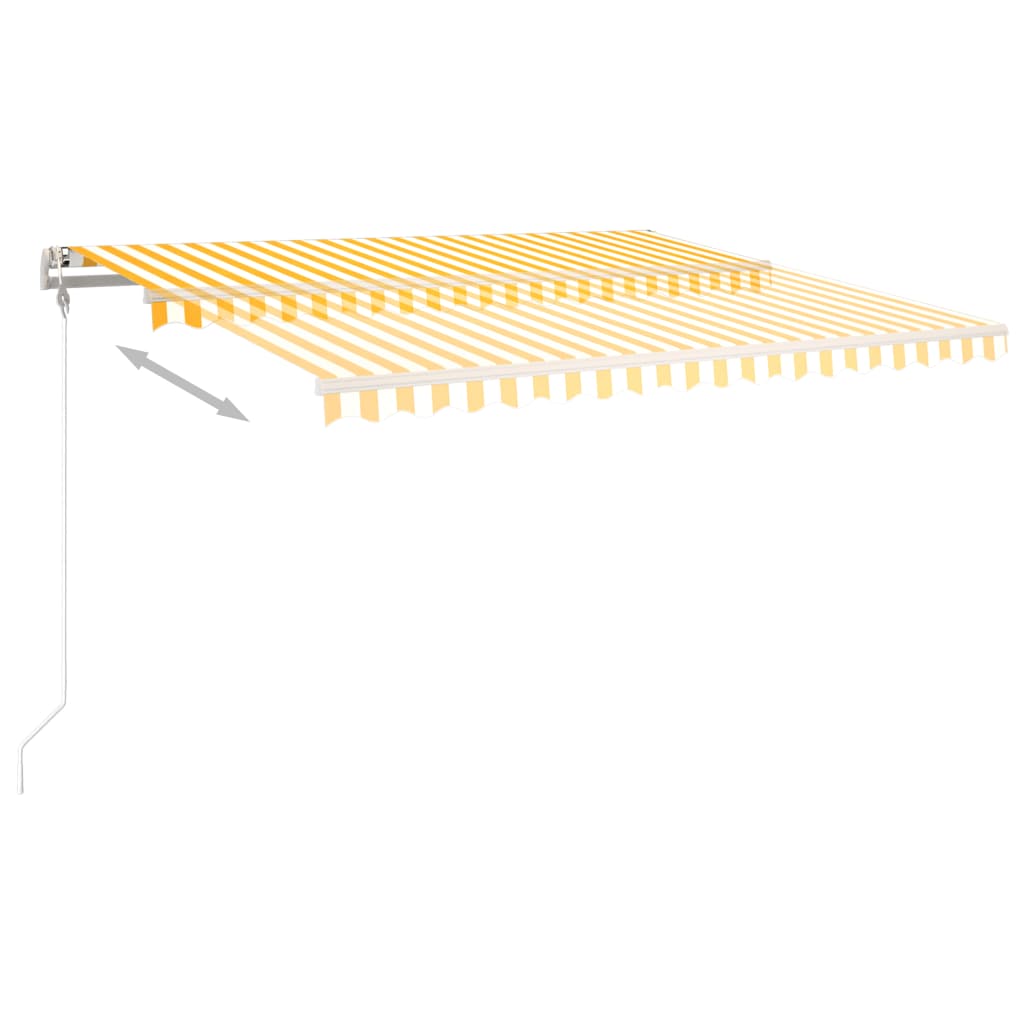 Vapaasti seisova sisäänkelattava markiisi 400x350 cm keltavalk. - Sisustajankoti.fi