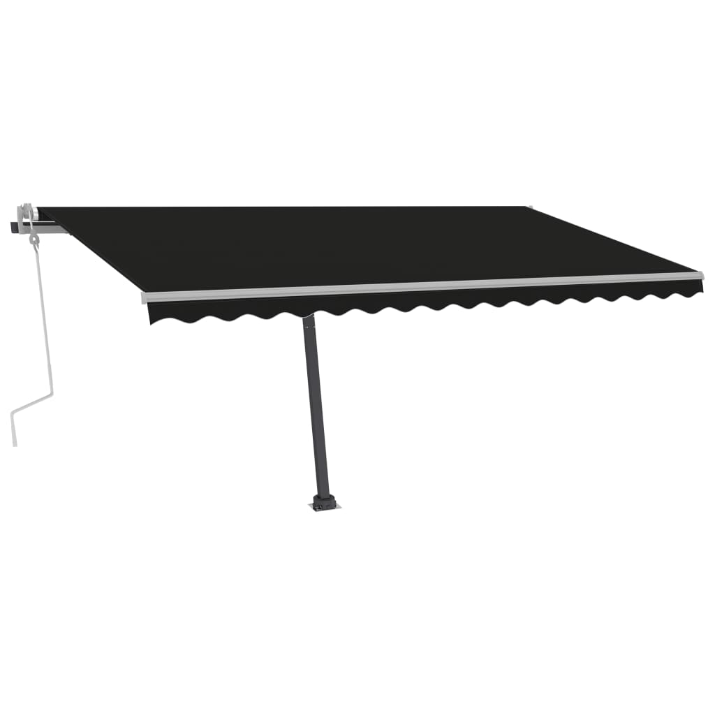 Vapaasti seisova sisäänkelattava markiisi 400x350cm antrasiitti - Sisustajankoti.fi