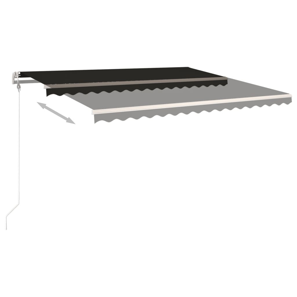 Vapaasti seisova sisäänkelattava markiisi 400x350cm antrasiitti - Sisustajankoti.fi