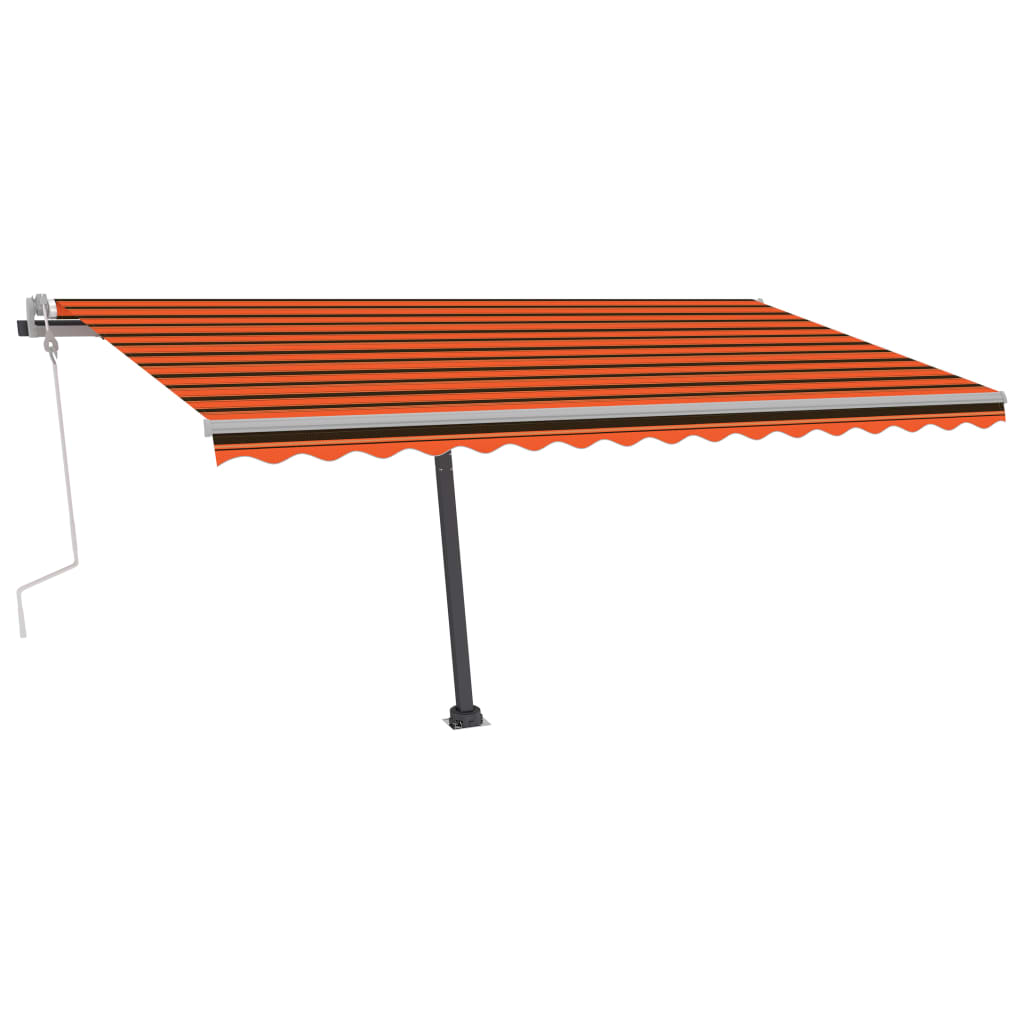 Vapaasti seisova sisäänkelattava markiisi 4x3,5 m oranssi/rusk. - Sisustajankoti.fi