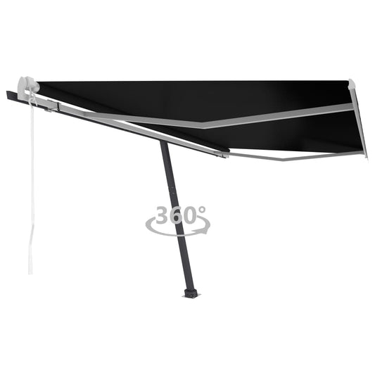 Vapaasti seisova sisäänkelattava markiisi 450x350cm antrasiitti - Sisustajankoti.fi