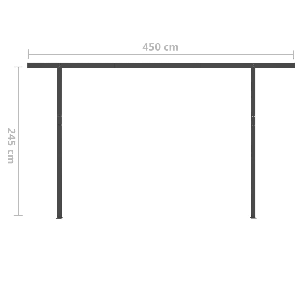 Automaattisesti kelattava markiisi 4,5x3,5 m keltavalkoinen - Sisustajankoti.fi