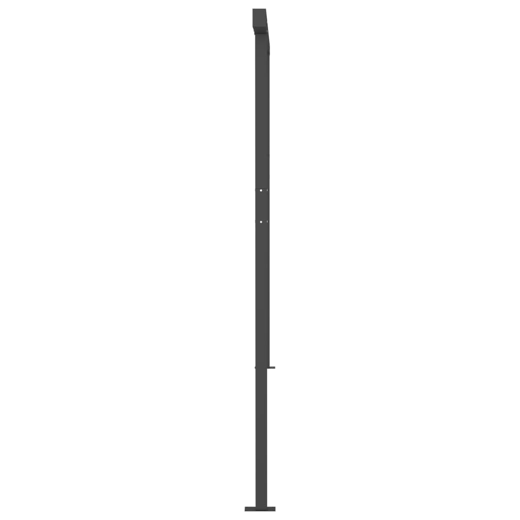 Käsin kelattava markiisi LED-valoilla 6x3,5 m oranssi/ruskea - Sisustajankoti.fi