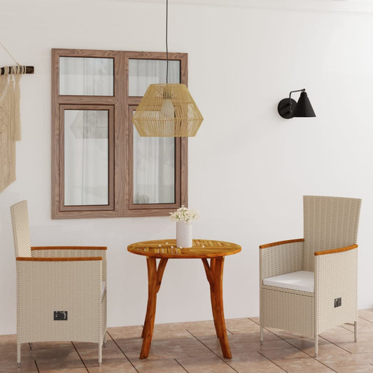3-osainen Ulkoruokailuryhmä beige - Sisustajankoti.fi