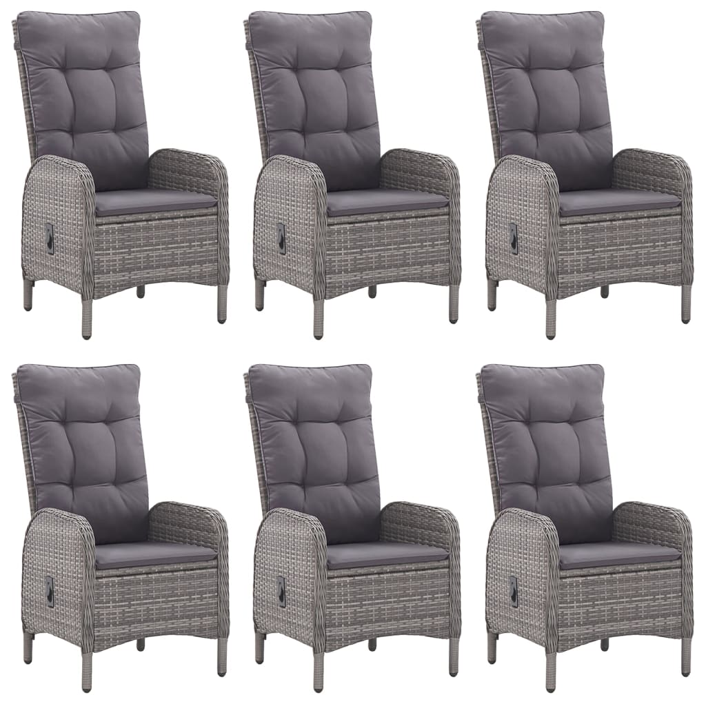 7-osainen Puutarhan ruokailuryhmä harmaa - Sisustajankoti.fi