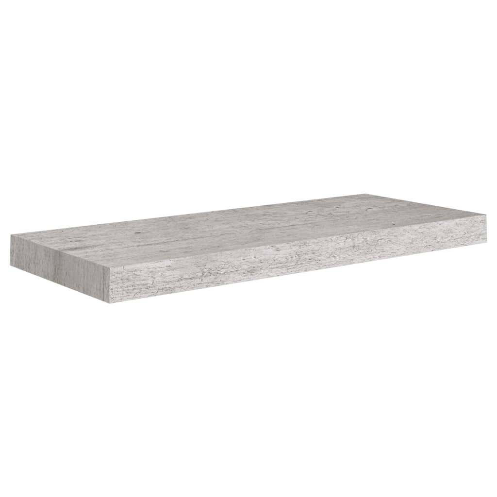 Kelluvat seinähyllyt 2 kpl betoninharmaa 60x23,5x3,8 cm MDF - Sisustajankoti.fi