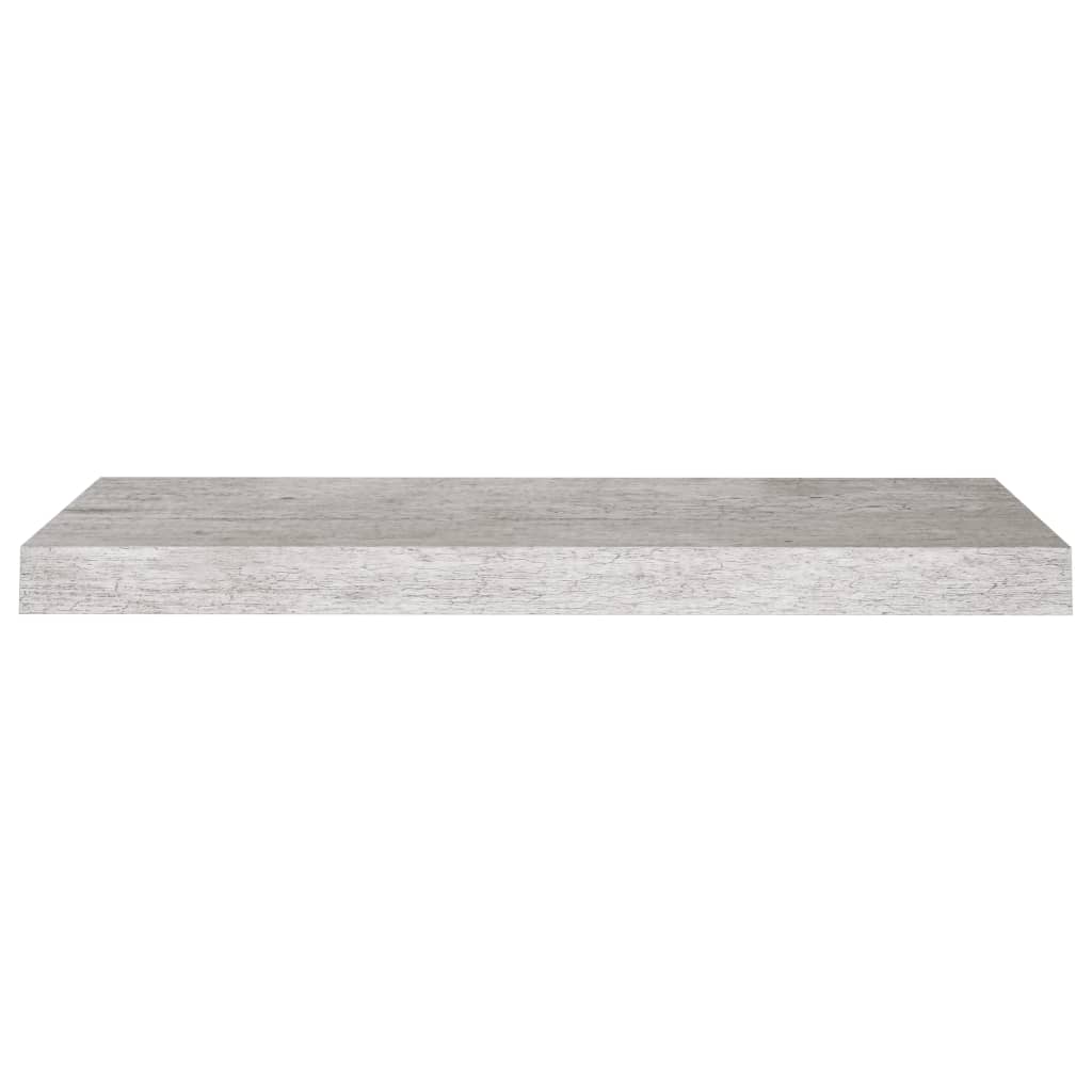 Kelluvat seinähyllyt 2 kpl betoninharmaa 60x23,5x3,8 cm MDF - Sisustajankoti.fi